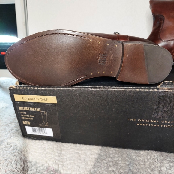 FRYE EXTENDED CALF RIDER BOOTS LEATHER - Picture 3 of 6